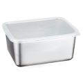 Stainless Steel Fresh-Keeping Box with Lid Food Storage Box, A. 