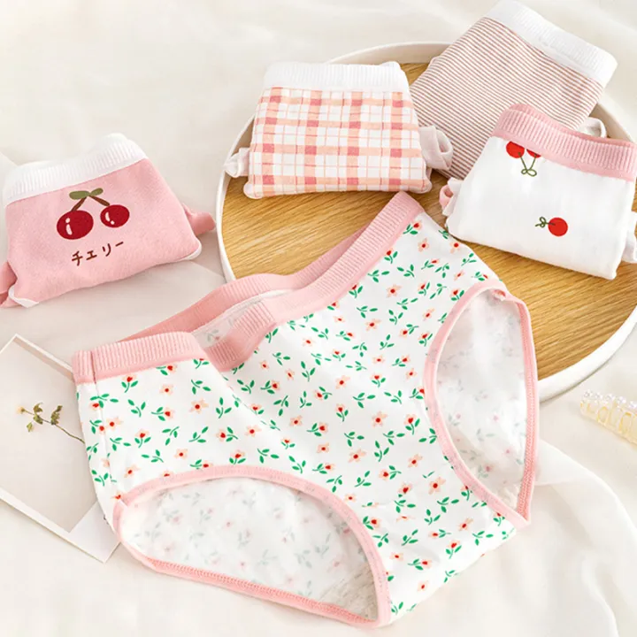 Cherry%20girl%20panties%20soft%20breathable%20pure%20cotton%20cute%20girl%20triangle%20pants%20medium%20waist%20women%20panties%20-%20Image%202