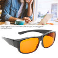 Limeng La Blue Light Blocking Glasses Amber‑Orange Lenses Eyeglasses for Computer Reading TV. 
