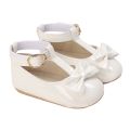 Newborn Anti-slip Shoes, Baby Girls Hollow-out Solid Color First Walking Shoes with Bow. 