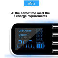 【Popular】 USB 8 Multi-Port Adapter Car Charger Smart LED Display Charging Station Mall.