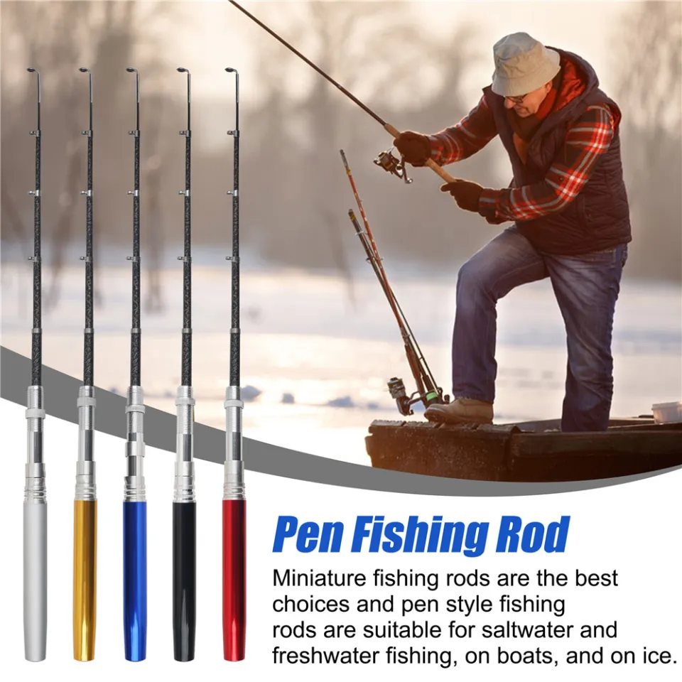2Pcs Pen fishing rod mini Portable telescopic Rods Small Spinning