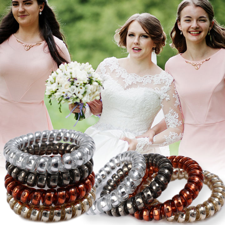 1/4Pcs%20Candy%20Color%20Hair%20Tie%20Korean%20Version%20High%20Elasticity%20Fashion%20Simple%20Line%20Hair%20Ring%20Jewelry%20Spiral%20Hair%20Coils%20For%20Bridal%20Wedding%20Gifts%20-%20Image%205