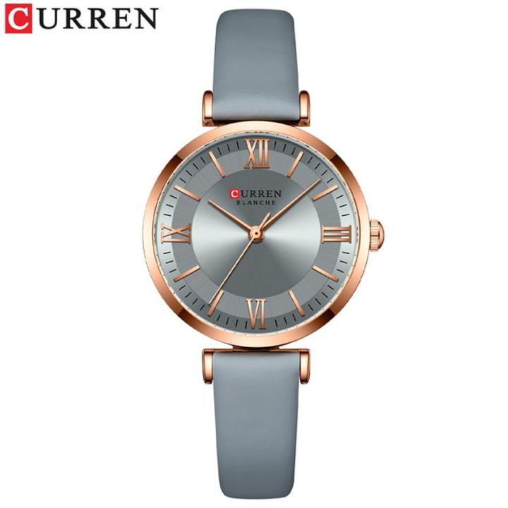 2022 Ladies Wrist Watch Green White Blue Curren Watch Women's Quartz Leather Wrsitwatches Fashionable Classic Clock Montre Femme
