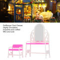 Mini Dollhouse Chair Bright Color Dollhouse Furniture Chair Plastic DIY Toy Lifelike Simulation with Mirror for. 