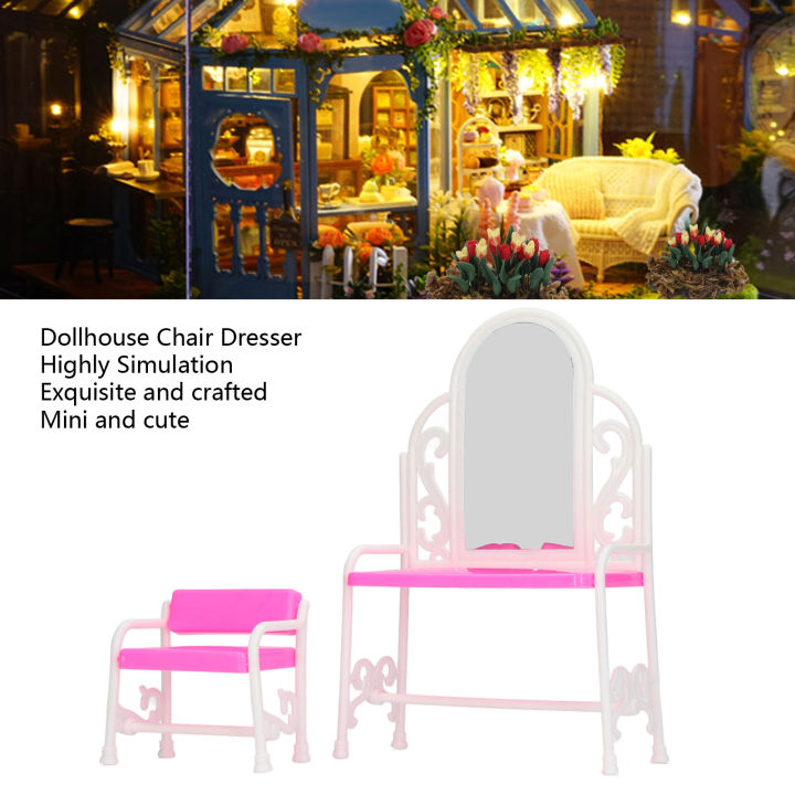 Mini%20Dollhouse%20Chair%20Bright%20Color%20Dollhouse%20Furniture%20Chair%20Plastic%20DIY%20Toy%20Lifelike%20Simulation%20with%20Mirror%20for%20-%20Image%203