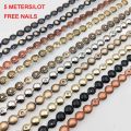 Upholstery Nail Strips 11mm Brass Nickel Bronze Decorative Trims Tapes Tacks for Sofa Bedside 5 Meter Home Improvement.