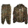 Hunting Birding Durable Outdoor Woodland Ghillie Suit Kit Cloak Military 3D Leaf Camouflage Camo Jungle Clothing.