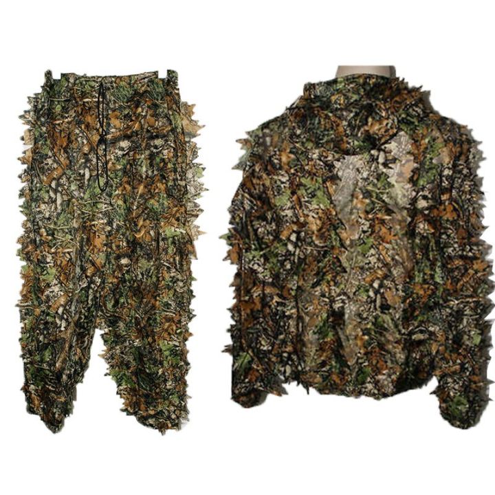 Hunting%20Birding%20Durable%20Outdoor%20Woodland%20Ghillie%20Suit%20Kit%20Cloak%20Military%203D%20Leaf%20Camouflage%20Camo%20Jungle%20Clothing%20-%20Image%205