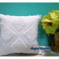 Crochet Cushion Cover 16x16 inches Crochet Pillowcase Square Unique pattern cover home decoration Slipcover. 