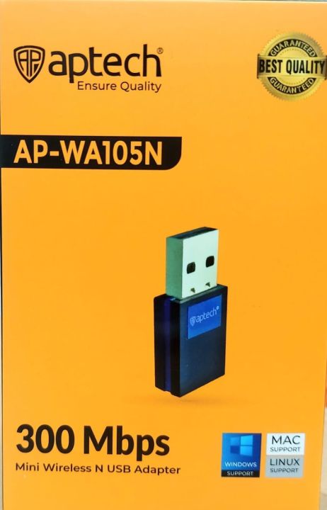 Aptech AP-WA105N 300Mbps Wireless Wifi USB Adapter