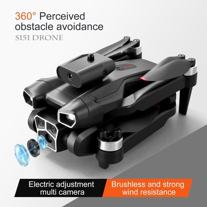 Drone%204K%20HD%203%20Camera%20ESC%20Obstacle%20Avoidance%20Brushless%20Motor%20Foldable%20Drone%20-%20Black%20with%20Laser%20Sensor%20p%20-%20Image%205