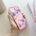 ZCSIBORUI for Redmi A3 Xiaomi Poco C61 Back Cover Purple Butterfly Colorful Sliver Double Sided Hard Case Shockproof Anti-fall Phone Cover. 