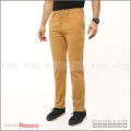 Nazara Slim-Fit Chino Gabardine Pants - Khaki. 