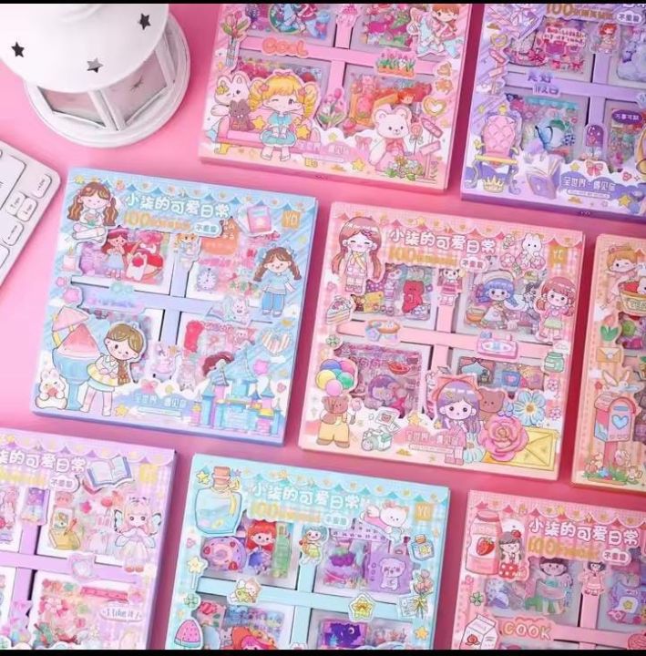 100%20Sheets%20Stickers%20Box%20Space%20Park%20Anime%20Figure%20Pattern%20Decorative%20PET%20Cartoon%20Character%20Decals%20for%20Scrapbook%20-%20Image%202