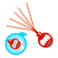 Hand-Held Smiling Face Five-Claw 32-Hole Bubble Wand Can Produce A Large Number of and Bubble Blowing Machine. 