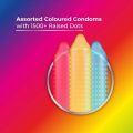Skore Shades Assorted Colours 10pcs Pack Condom For Men | Extra Lubrication | 1500+ Dots | Made in India. 
