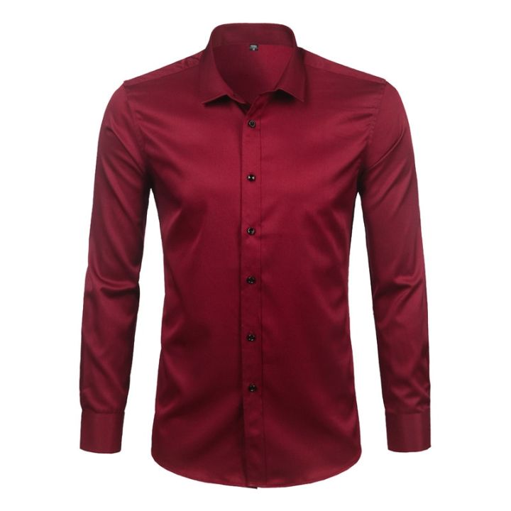 Men's%20Purple%20Bamboo%20Fiber%20Dress%20Shirts%20Brand%20Long%20Sleeve%20Shirt%20Solid%20Slim%20Fit%20Casual%20Formal%20Non%20Iron%20Work%20Shirt%20Camisa%20Masculina%20-%20Image%205