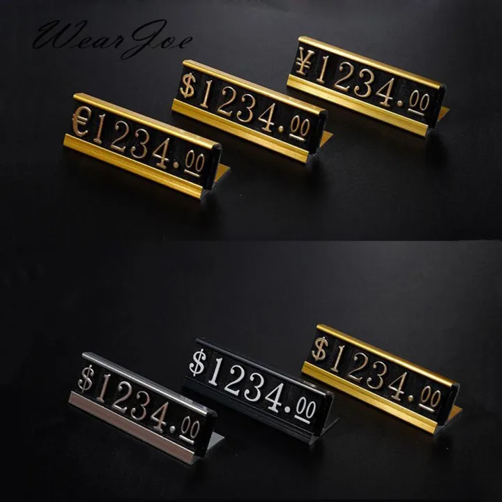 Aluminum Frame Jewelry Numeral Pricing Cube Sign Adjustable Number ...