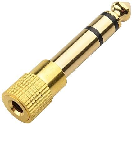 Headset 3.5 to 6.5 Converter 3.5mm Female to 6.5mm Male Jack Plug Microphone MIC Audio Adapter for PC Phone Stereo