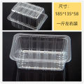 Thickened Disposable Transparent Plastic Fruit Container Strawberry Box Fruit and Vegetable Box Fruit Cutting Packing Box Tray to-Go Box without Lid. 