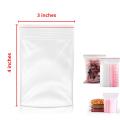 100 Piece Zip/Zipper Lock Poly Bag- 3X4 inch. For Women/wed/gift Jewelry Packaging Display Food.
