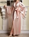 Woman's Long Silk Satin Kimono Robes Nightgowns. 