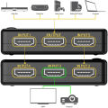 HDMI Switch 4K Switcher 5 in 1 out HD 1080P Video Cable Splitter 5x1 1x4 1x2 Hub Adapter Converter for Xbox PS4 DVD HDTV PC. 