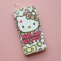 Sanrio Hello Kitty Purse Long Zipper Texture Student Card Bag Large Capacity Coin Purse Kawaii KT Cute Bank Card Bag Storage Bag.