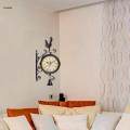 Double Sided Wall Clock, Outdoor Garden Clock Train Station Clock Vintage Wall Mounted Clock-. 