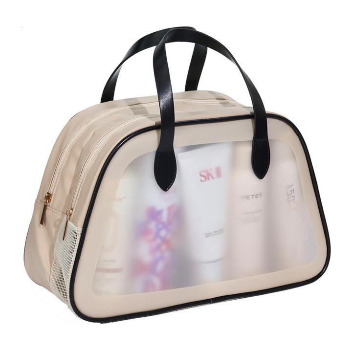 Wash Bag Dry Wet Separation Female Double-Layer Portable Good-looking Travel Waterproof Swimming Fitness Bath Makeup Storage Bag