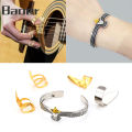 Baoer Guitar Thumb Finger Picks Bracelet Acoustic Folk Guitar Plectrum Electric Guitar Picks Musical Instrument Accessories Adjustable Metal Thumbpicks.