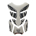 3D Universal Tank Pad For All Motorcycle-Silver - Bike Stickers.