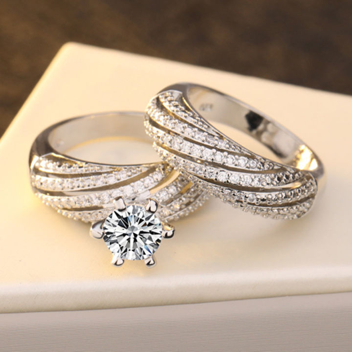 Luxury%202pcs/set%20Gemstone%20Diamond%20Ring%20Set%20Top%20Quality%20Party%20Wedding%20Rings%20For%20Women%20Accept%20Custom%20Silver%20Sterling%20925%20ZRR955%20-%20Image%205