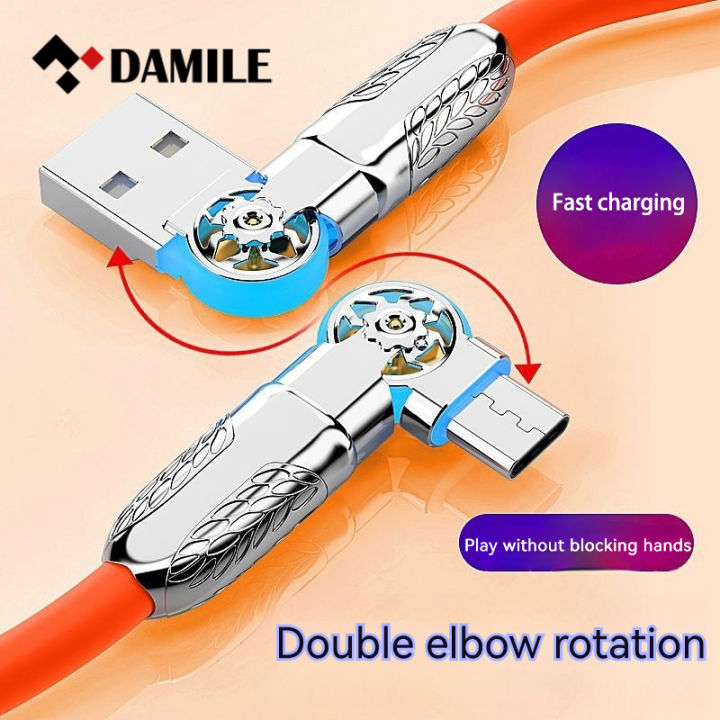 Game Charging Cable 1M Liquid Silicone 180 Degree Rotation Type-C