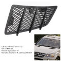 Bonnet Vent Mesh Grille Impact Resistant Hood Air Vent Grille Cover Left ABS Direct Fit for Cars. 