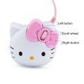 Mini Hello Kitty Mouse Cute Cat Optical Wired Computer Mice For PC Laptop Children Kids Gift.