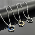 Cross-border European and American hip-hop titanium steel necklace men's tide versatile pendant retro personality accessories women's long sweater chain pendant.