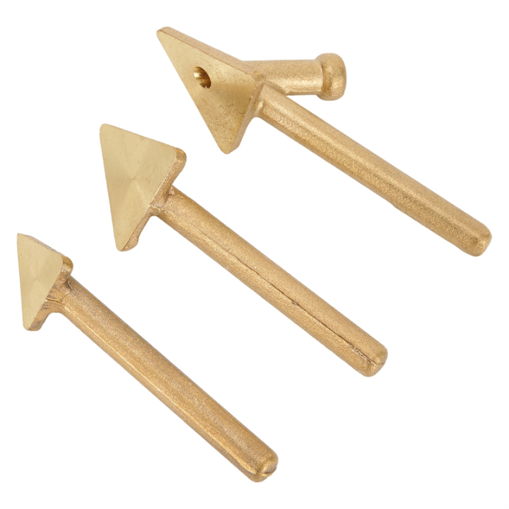 【Support-Cod】 3Pcs Iron Plastic Welder Soldering Iron Tips Replacement Tips Copper Repair Triangular Smoothing Head Welding Tips Replacement Tips