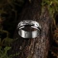 China manufacturer laser tungsten carbide ring men finger fashion ring sliver plated. 