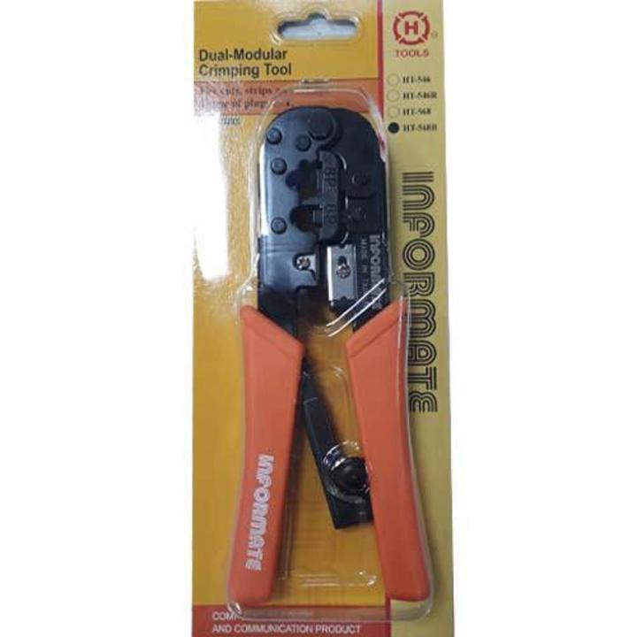 MODULAR CRIMPING TOOL INFORMATE RJ45, RJ11 WITH CABLE CUTTER