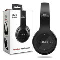 P47 Stereo Head Mounted Bluetooth Headphones Multifunctional Headset Wireless Phone Speakerphone - Black. 