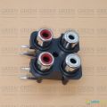 2Pcs PCB Mount Stereo Audio Video Jack AV/RCA Socket 4 Position Female Connector. 