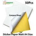 Sticker paper matt A4 size - ( 50 Pcs) .. 