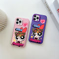 ZCSIBORUI for Tecno Spark 6 Go Tecno Spark Go 2020 2021 Back Cover The Powerpuff Girls Colorful Sliver Double Sided Hard Case Shockproof Anti-fall Phone Cover. 