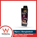 Tiger Dotted Condoms Rose Flavour Full Box-36pcs. 
