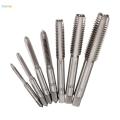 7Pcs Metric Machine Thread Screw Tap Set/ M3-M12 HSS Straight Fluted Tapping Bits Tool/ Spiral Flute Drill Tap Tap Set. 