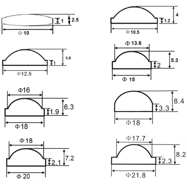 10 To 50 52 Mm Pmma Plano Convex Condenser Lens For Zoom Flashlight Bike Lamp Spotlight Diy