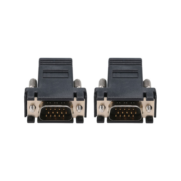 HXSJ VGA Male to RJ45 Female Convertor Head VGA Extender Male To
