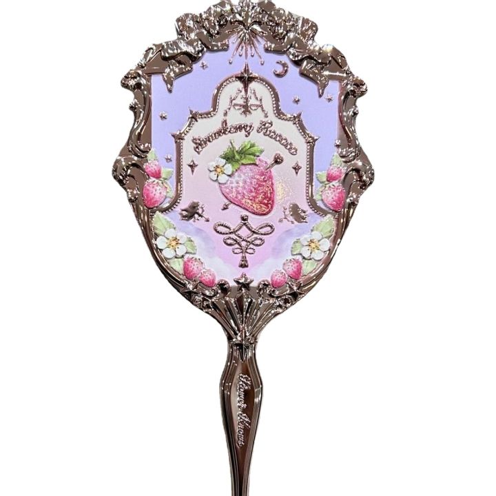 Flower Knows Vanity Mirror Violet Strawberry Rococo Hand Mirror Makeup Mirrors Portable Mirror with Handle